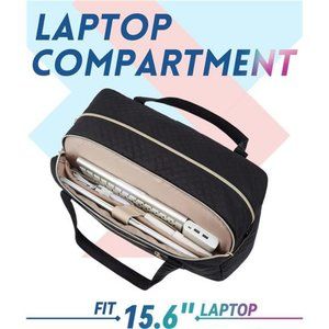 Travel Duffle Bag 31L Quilted Overnight Bag for Women with Laptop Compartment